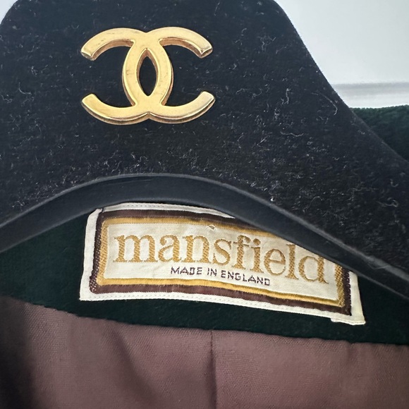 MANSFIELD ENGLAND Green Velvet Vintage Blazer - Picture 3 of 5